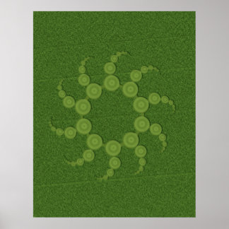 Póster Poster de Círculos de Cultivo de OVNI (el más pequ