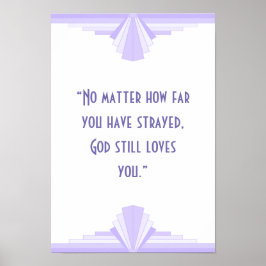 Póster Poster de cita cristiana Art deco