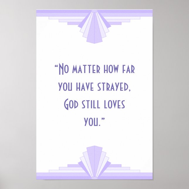 Póster Poster de cita cristiana Art deco (Frente)