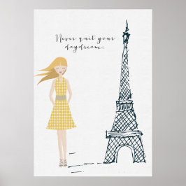 Póster Poster De Cita De Oro "Nunca Dejes Tu Sueño De Día