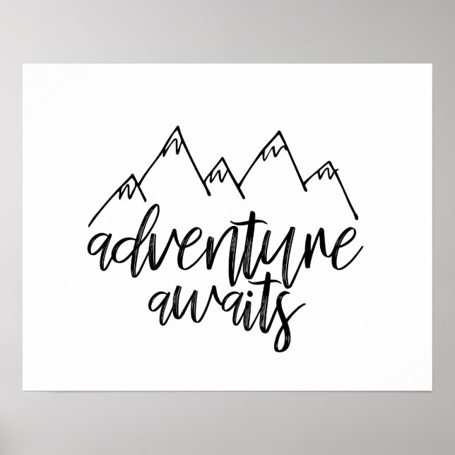 Póster Poster de citas de Adventure Awaits (Frente)