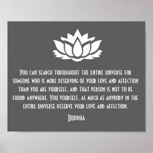 Póster Poster de citas de amor de Lotus Buddha