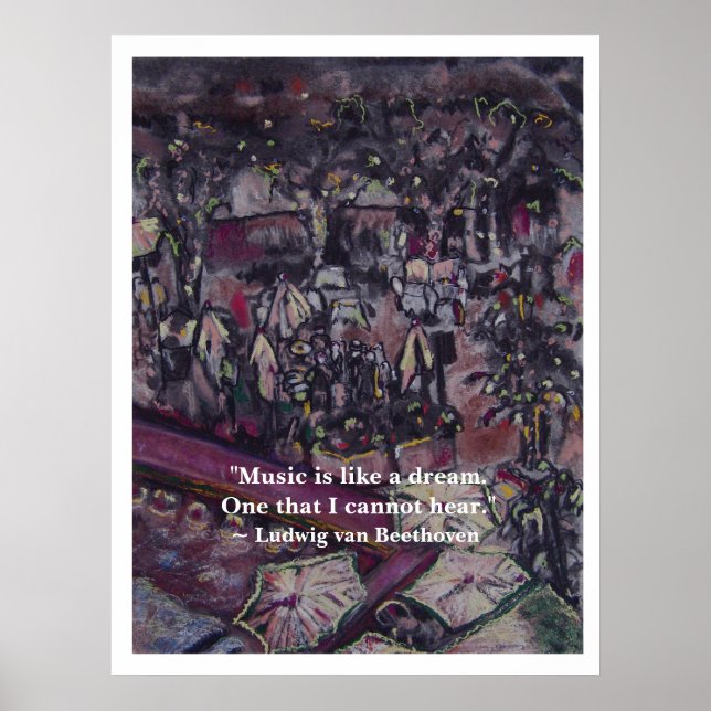 Póster Poster de citas de Art & Beethoven (Frente)