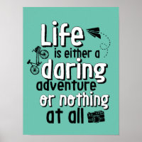 Poster de citas de aventuras de aventuras para la