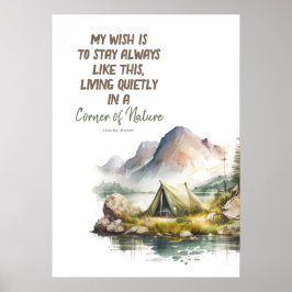 Póster Poster de Citas de Camping inspiradas en la vida s