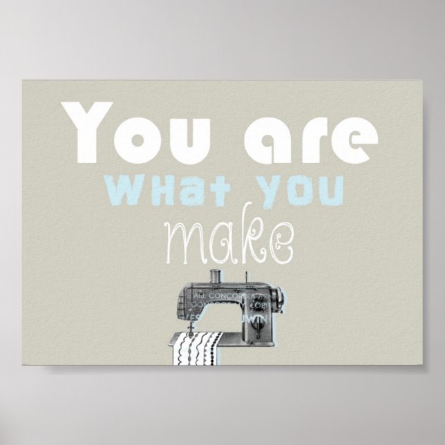 Póster Poster de citas de costura (Frente)