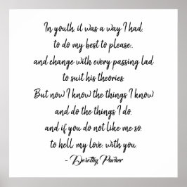 Póster Poster de citas de Dorothy Parker