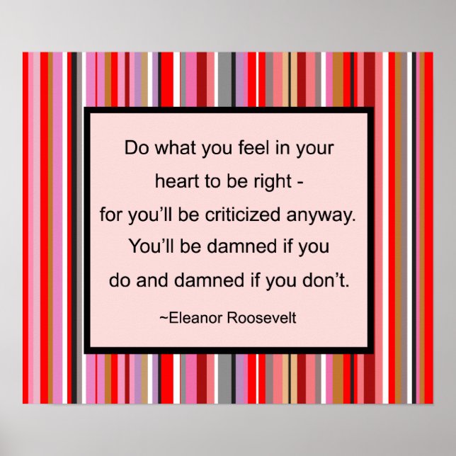 Póster Poster de citas de Eleanor Roosevelt (Frente)