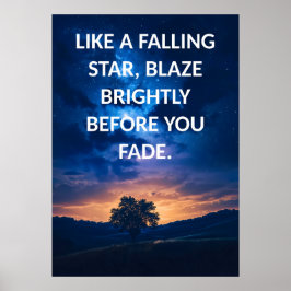 Póster Poster de citas de estrellas motivacionales