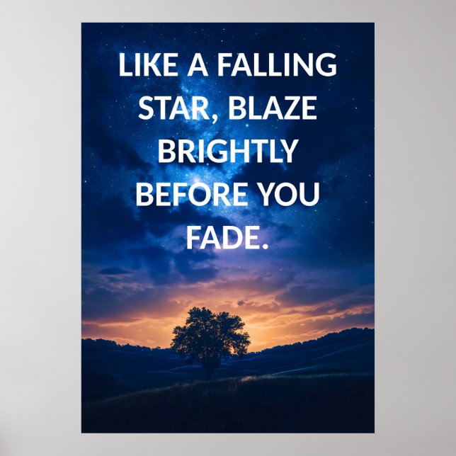 Póster Poster de citas de estrellas motivacionales (Frente)