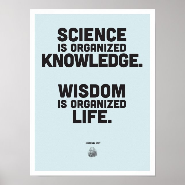 Póster Poster de citas de filosofía de Immanuel Kant (Frente)