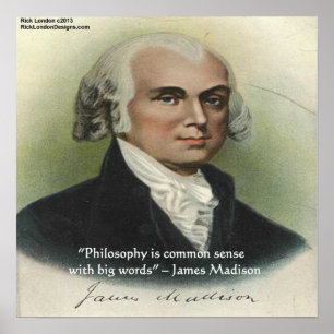 Póster Poster de citas de filosofía de James Madison/Sent