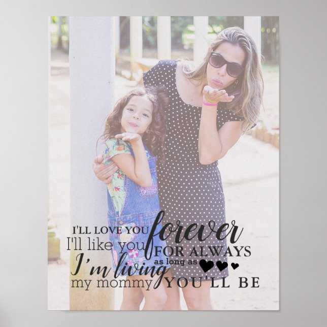 Póster Poster de citas de fotos de madres hijas personali (Frente)