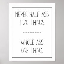 Poster de citas de humor duro de trabajo