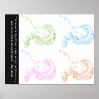 Póster Poster de citas de Jane Austen