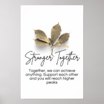 Poster de citas de motivación más fuertes juntos
