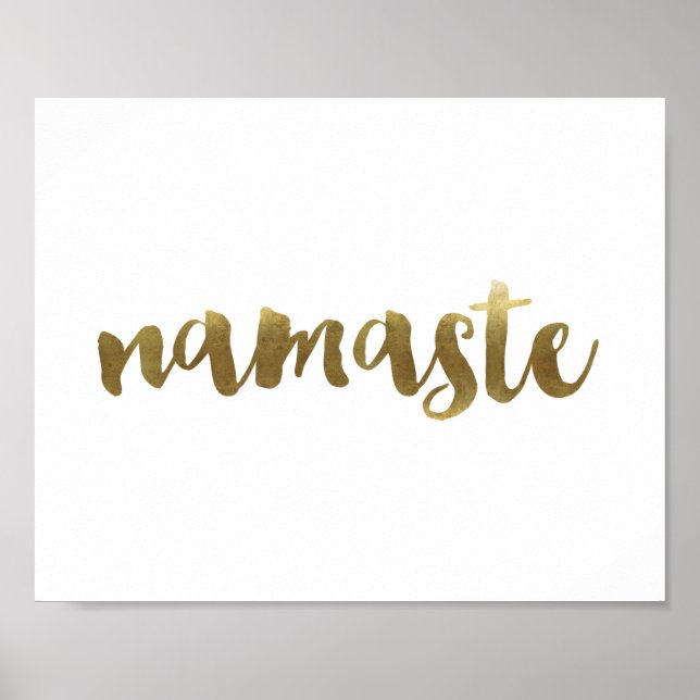 Póster poster de citas de 'namaste' (Frente)