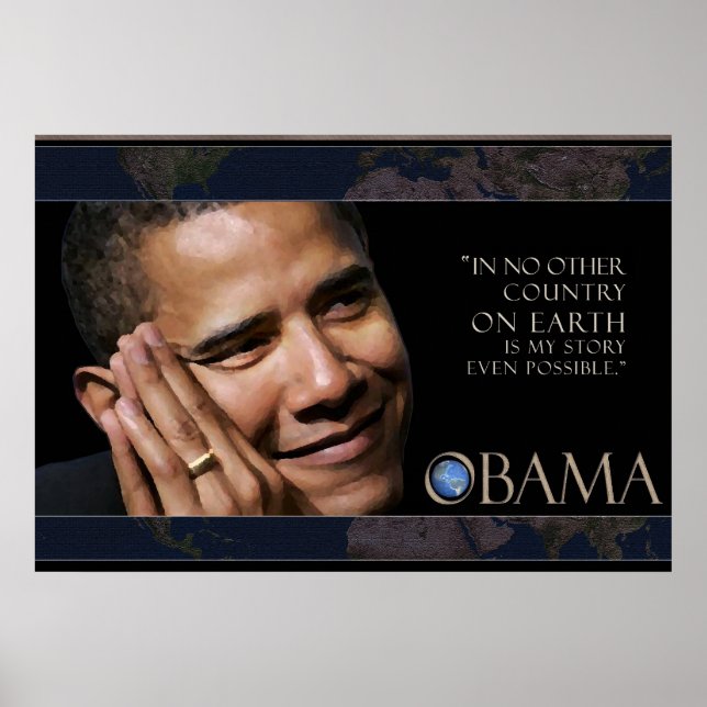Póster Poster de citas de Obama (Frente)