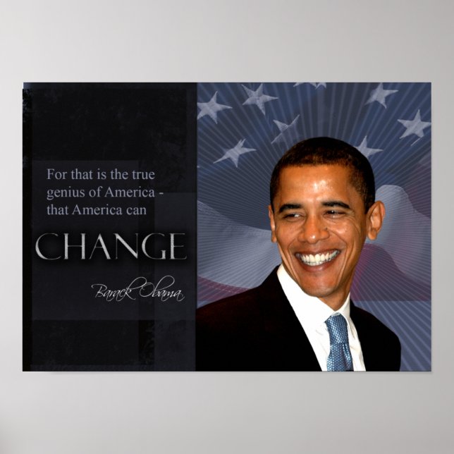 Póster Poster de citas de Obama (Frente)