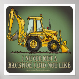 Póster Poster de citas de operador de Backhoe
