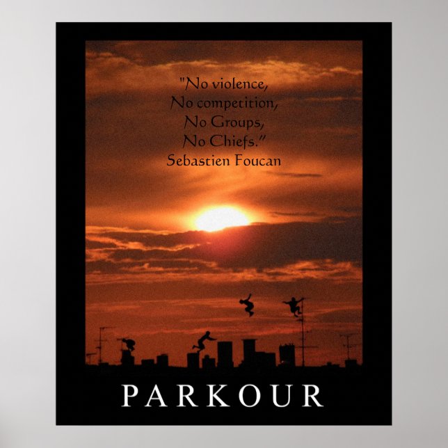 Póster Poster de citas de Parkour (Frente)