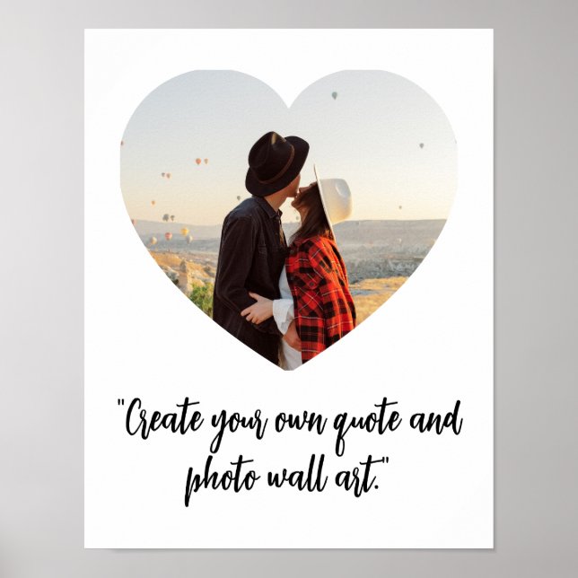Póster Poster de citas de Personalizado de fotografía de  (Frente)