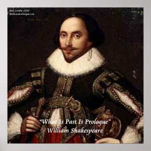 Póster Poster de citas de Shakespeare y "Pasado/Prolog"