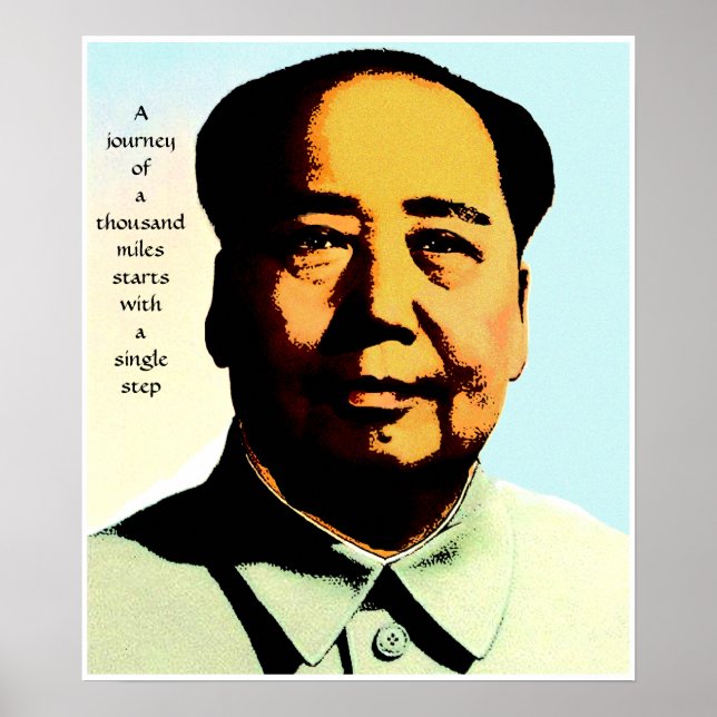 Póster Poster de citas de viaje de Mao Zedong (Frente)