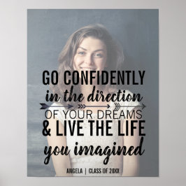 Póster Poster de citas fotográficas de graduación persona