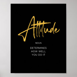 Póster Poster de citas inspiradoras de actitud