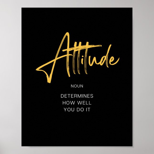 Póster Poster de citas inspiradoras de actitud (Frente)