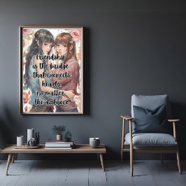 Póster Poster de citas Inspiradoras de amistad