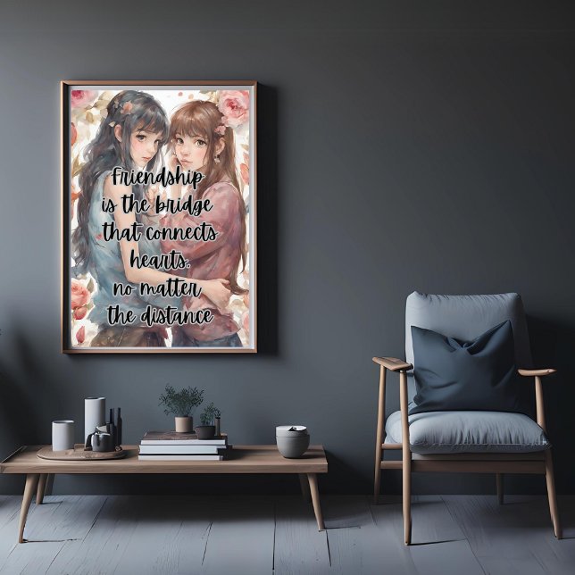 Póster Poster de citas Inspiradoras de amistad (Friendship Inspirational Quotes Poster)