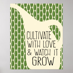 Póster Poster de citas Inspiradoras de amor de jardinería