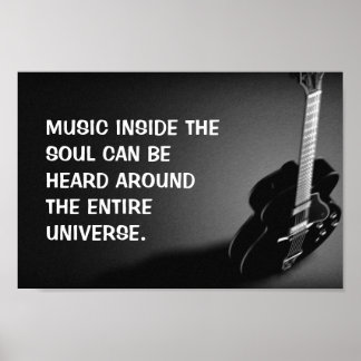 Póster Poster de citas Inspiradoras de rock