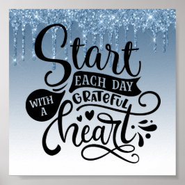 Póster Poster de citas Inspiradoras del Purpurina de gote