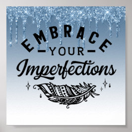 Póster Poster de citas Inspiradoras del Purpurina de gote