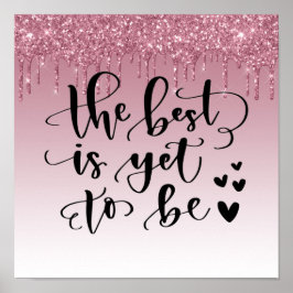 Póster Poster de citas Inspiradoras del Purpurina de gote