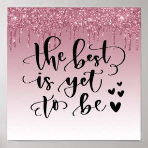 Póster Poster de citas Inspiradoras del Purpurina de gote