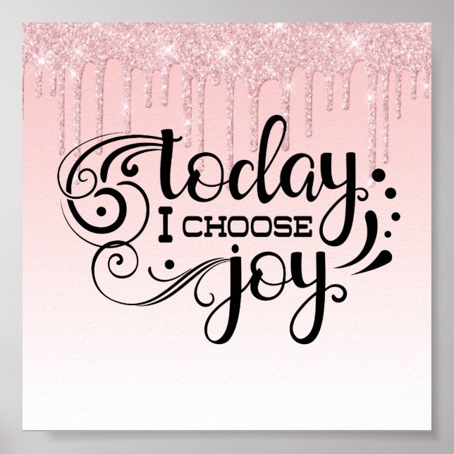 Póster Poster de citas Inspiradoras del Purpurina de gote (Frente)