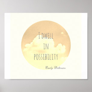 Póster poster de citas inspiradoras Emily Dickinson