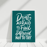 Poster de citas inspiradoras "No tengas miedo"