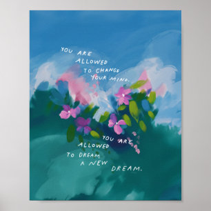 Póster Poster de citas inspiradoras para el soñador