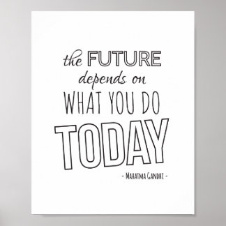 Póster Poster de citas inspiradoras Tendencia blanca del 