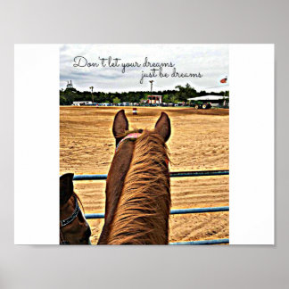 Póster Poster de citas motivacionales Cowgirl Barrel Race