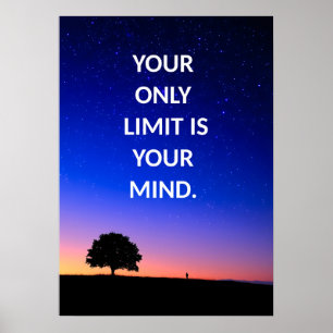 Póster Poster de citas motivacionales de Blue Night Sky