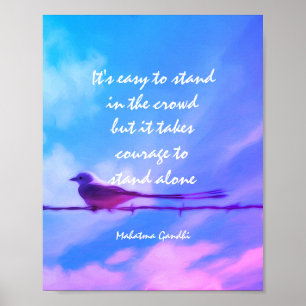 Póster poster de citas motivacionales de Gandhi sobre el