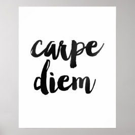 Póster poster de citas motivacionales de pincel de oro "C