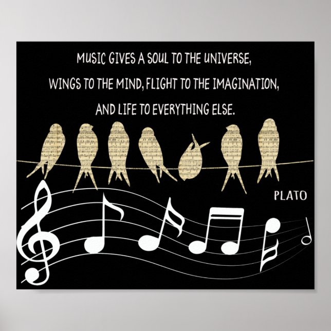 Póster Poster de citas musicales (Frente)