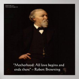 Póster Poster de citas para madres de Robert Browning